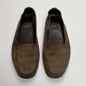 Aerosoles Brown Suede Leather Loafers Women's Size 6.5 Comfort Slip On Shoes